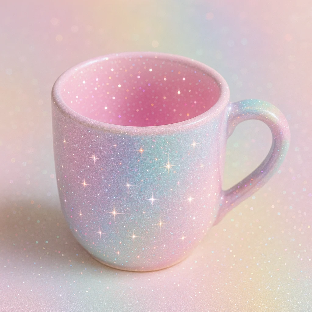 sparkly pastel mug emoji