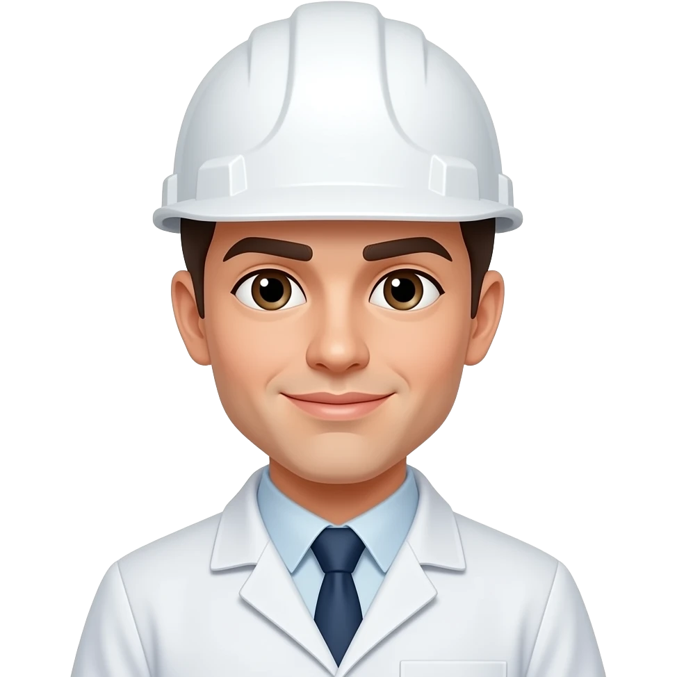 Chemical engineer with whaite helmet emoji