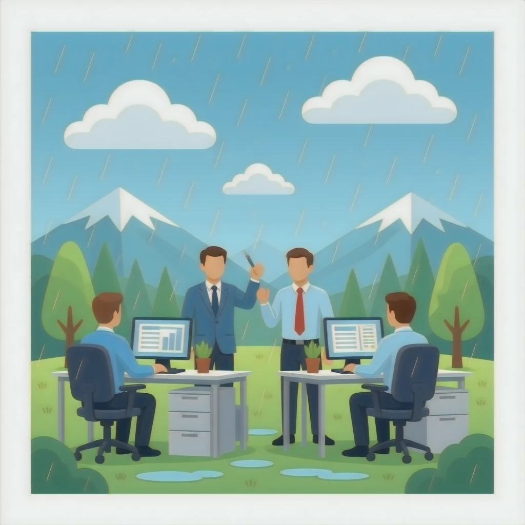 oficina con trabajadores emoji