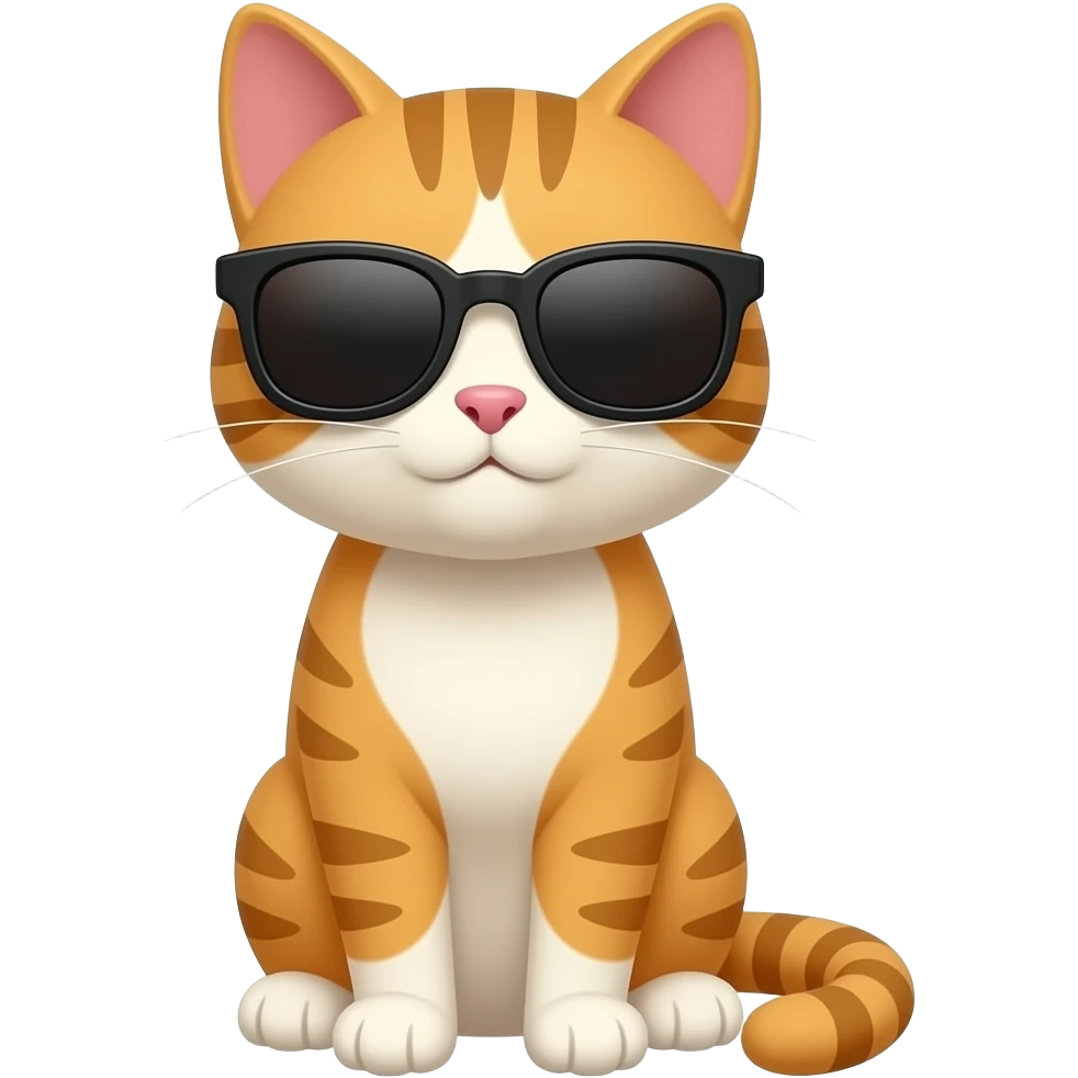 Cat wearing sunglasses emoji