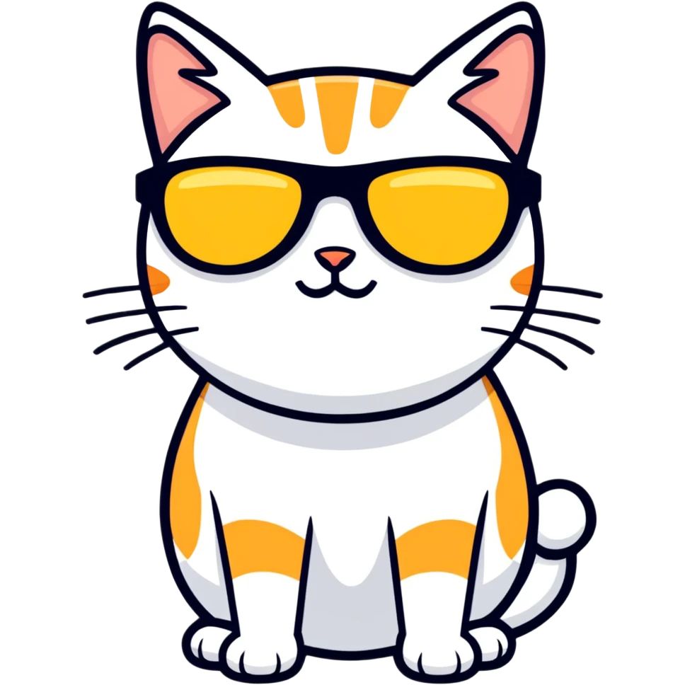 Cat with sunglasses emoji