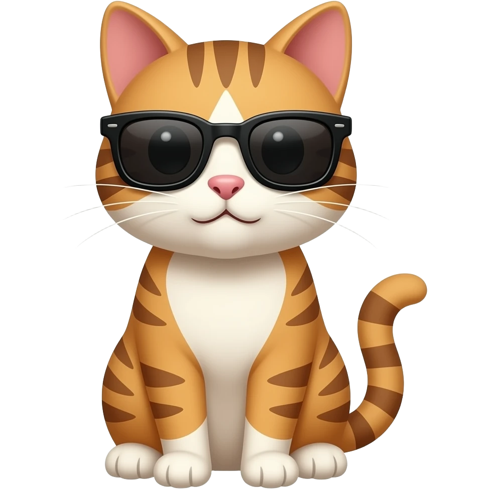 Cat wearing sunglasses emoji