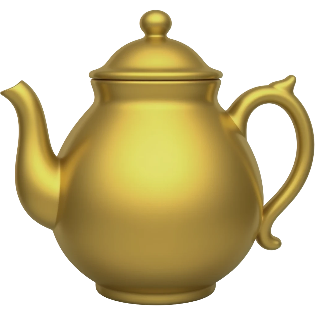Golden tea pot emoji