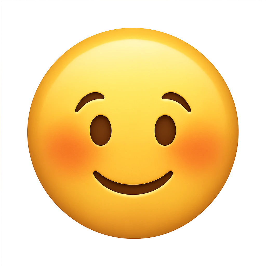 blushing face emoji emoji