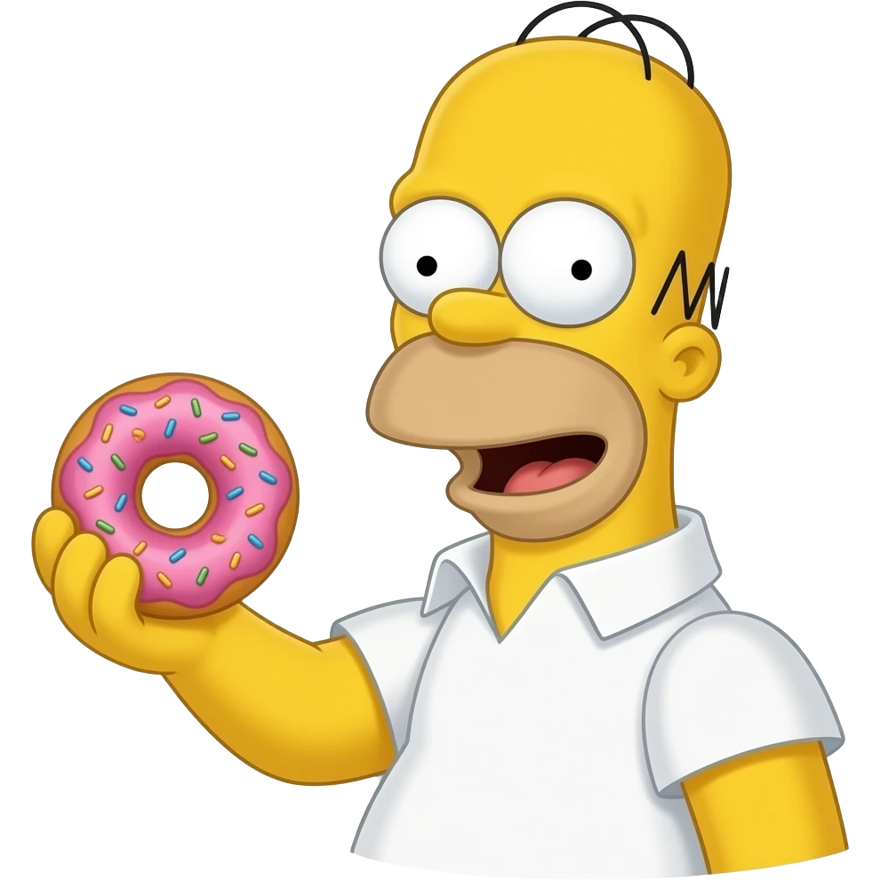 homer homer holding a donut emoji