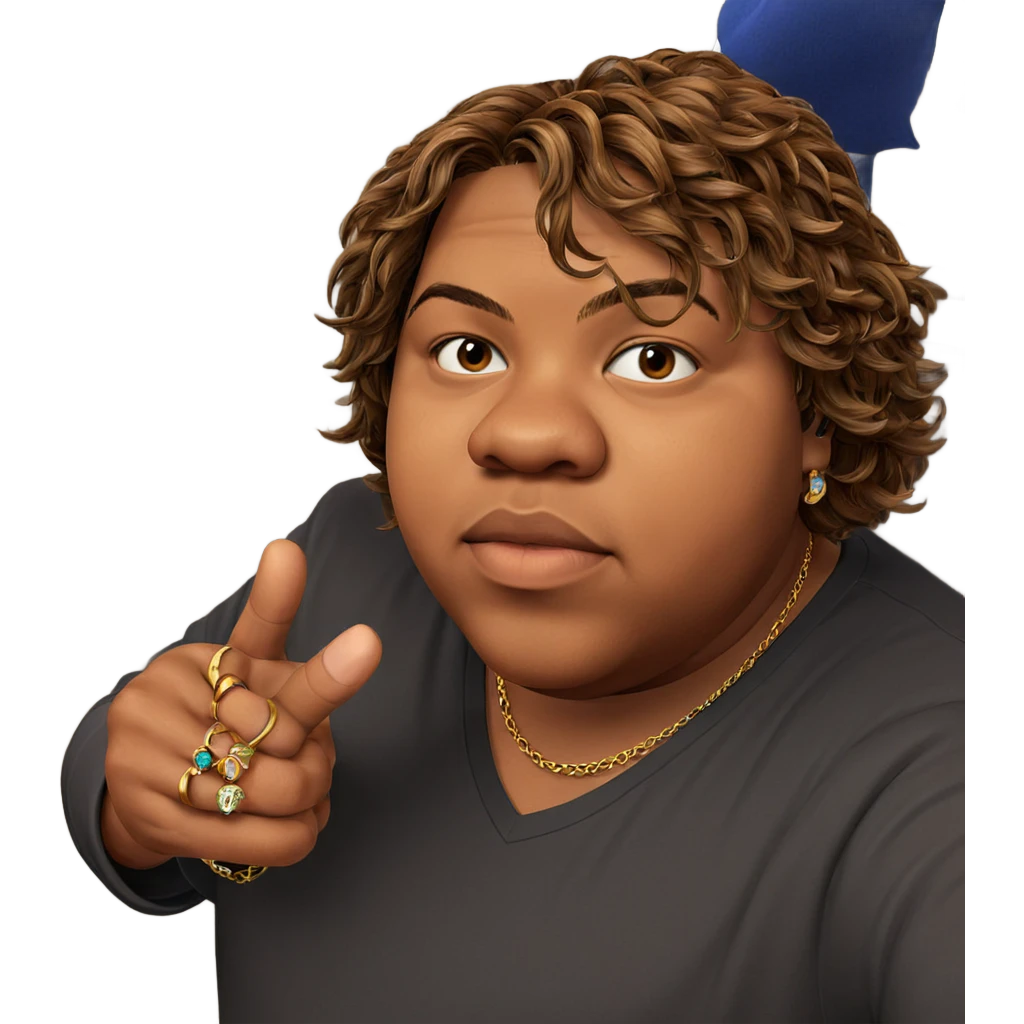 brown haired boy with jewelry emoji