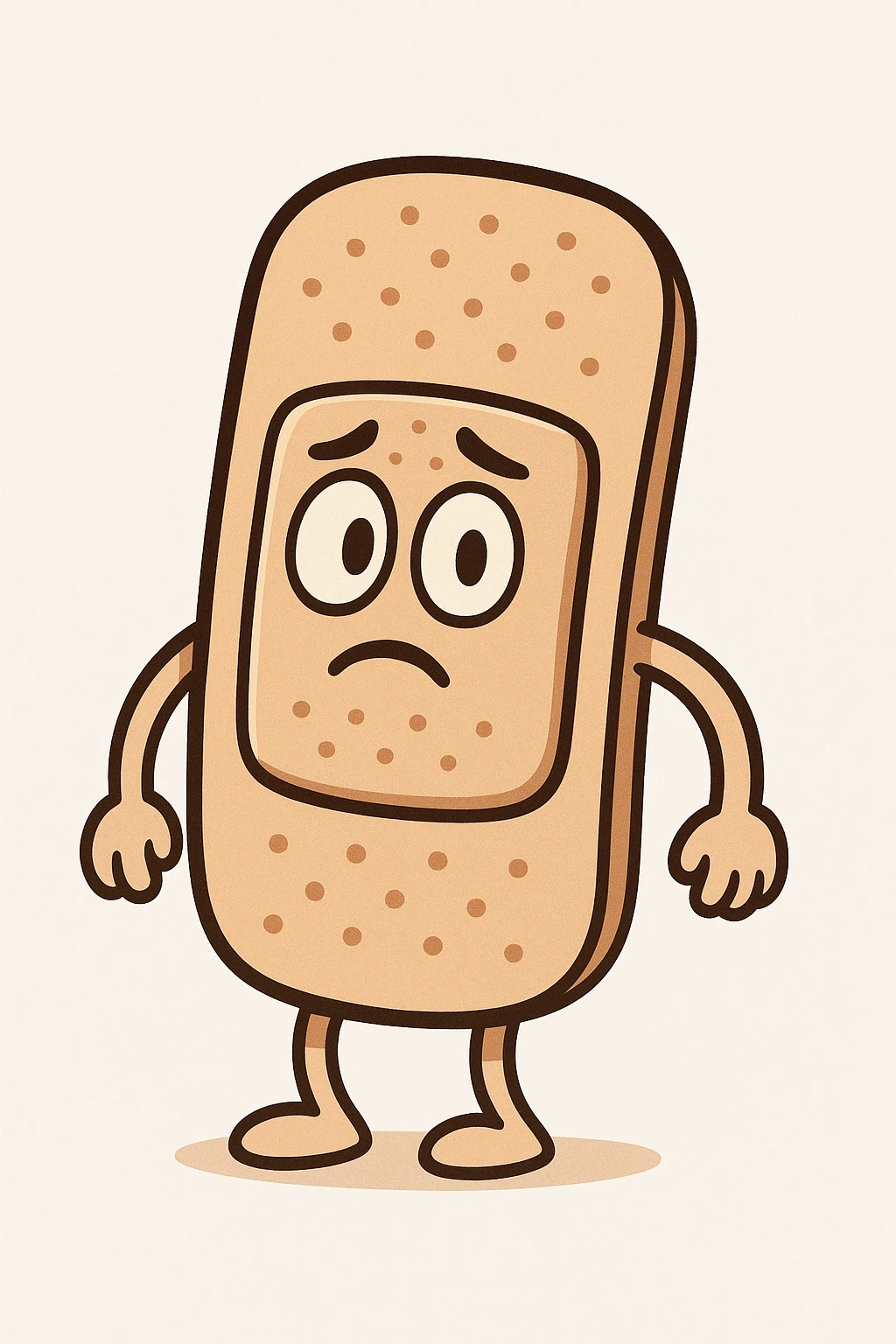 cartoon style band-aid, soft colors, rounded edges, white background emoji