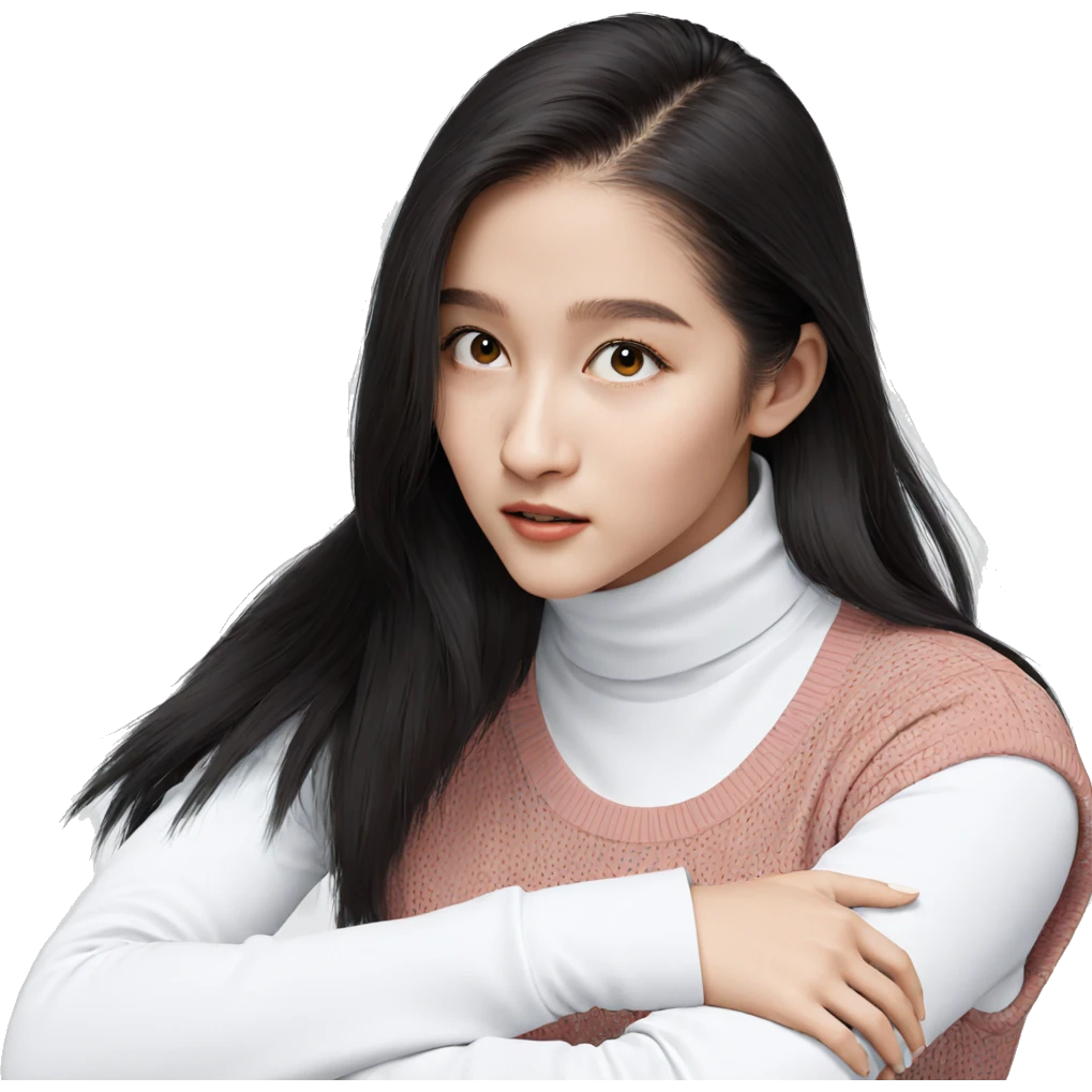 realistic portrait of girl emoji