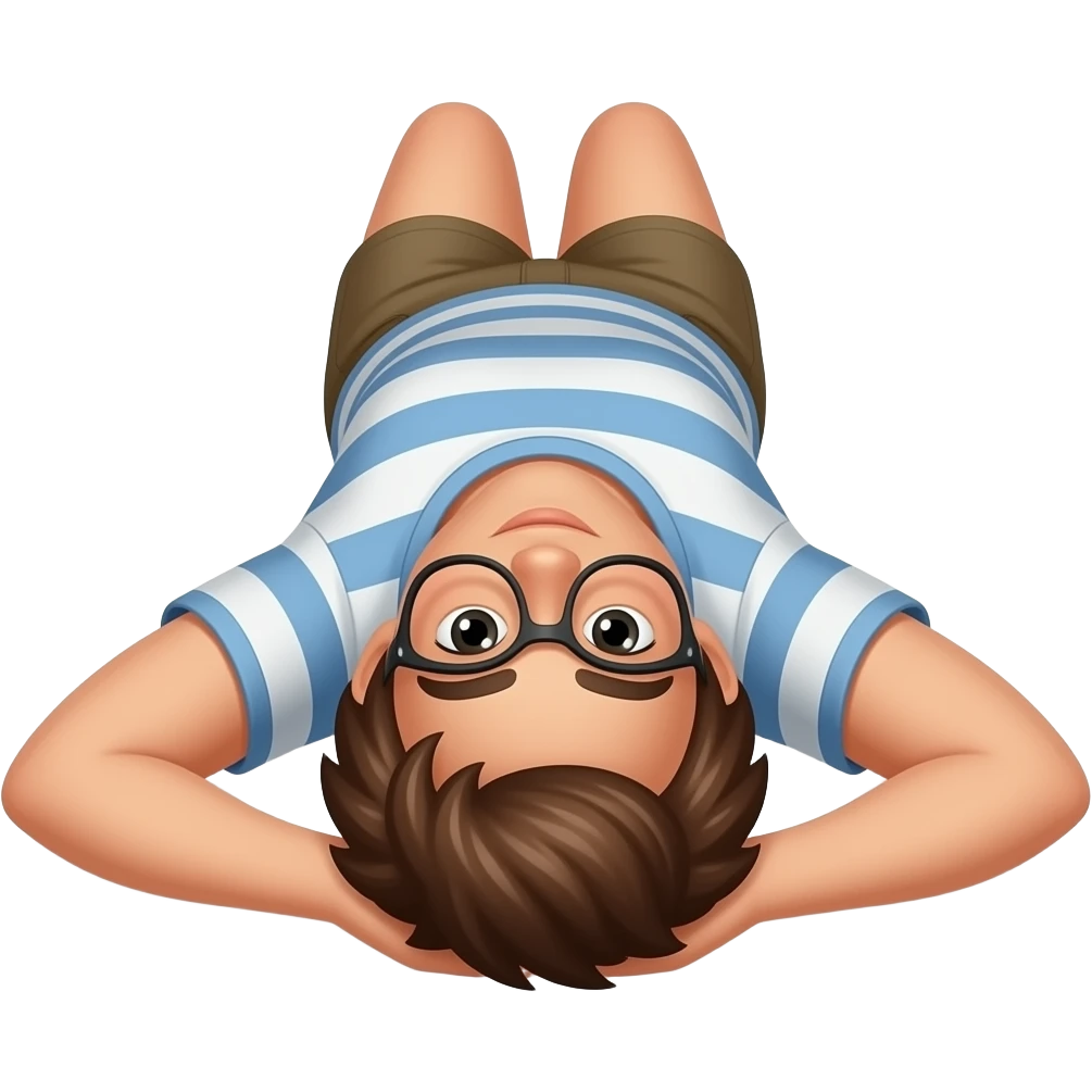 knees up 45 degree, lying on back emoji