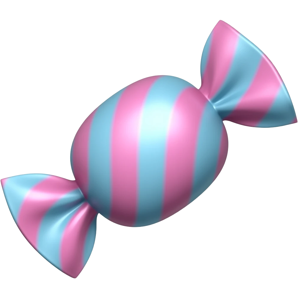 Bonbon bleu et rose pastel emoji