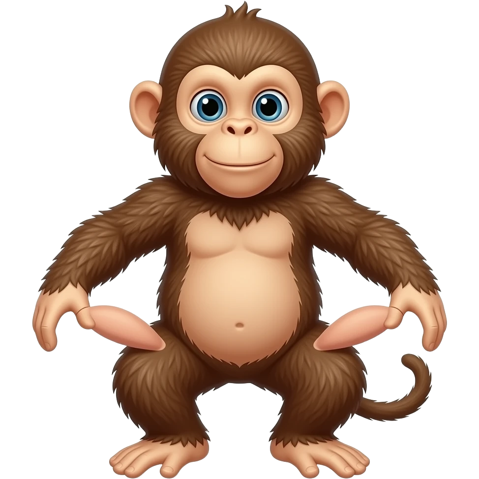 Monkey showing and spreading its butt emoji