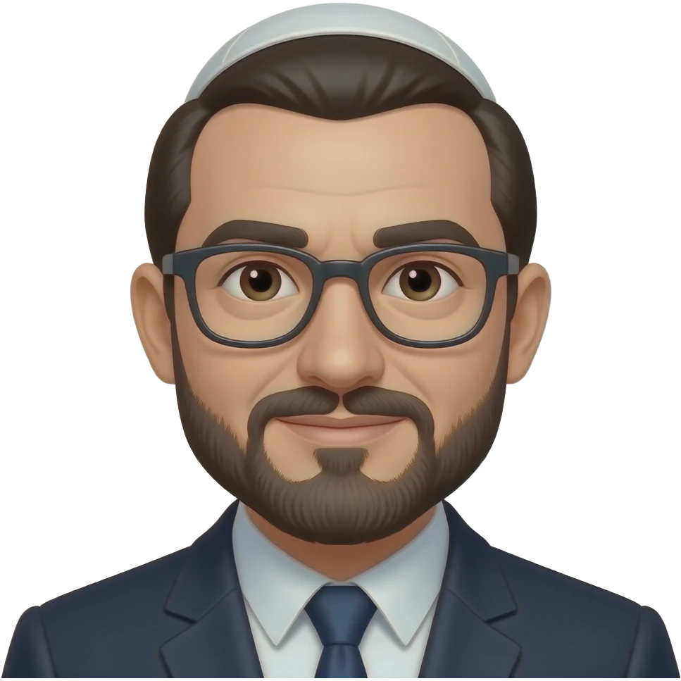 Judío con patillas sin lentes emoji