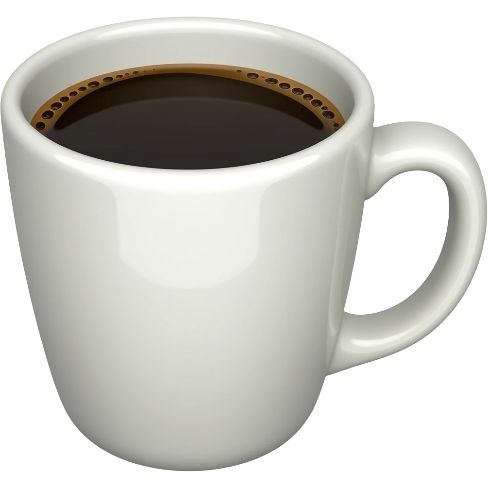 black coffee in a tall cup emoji