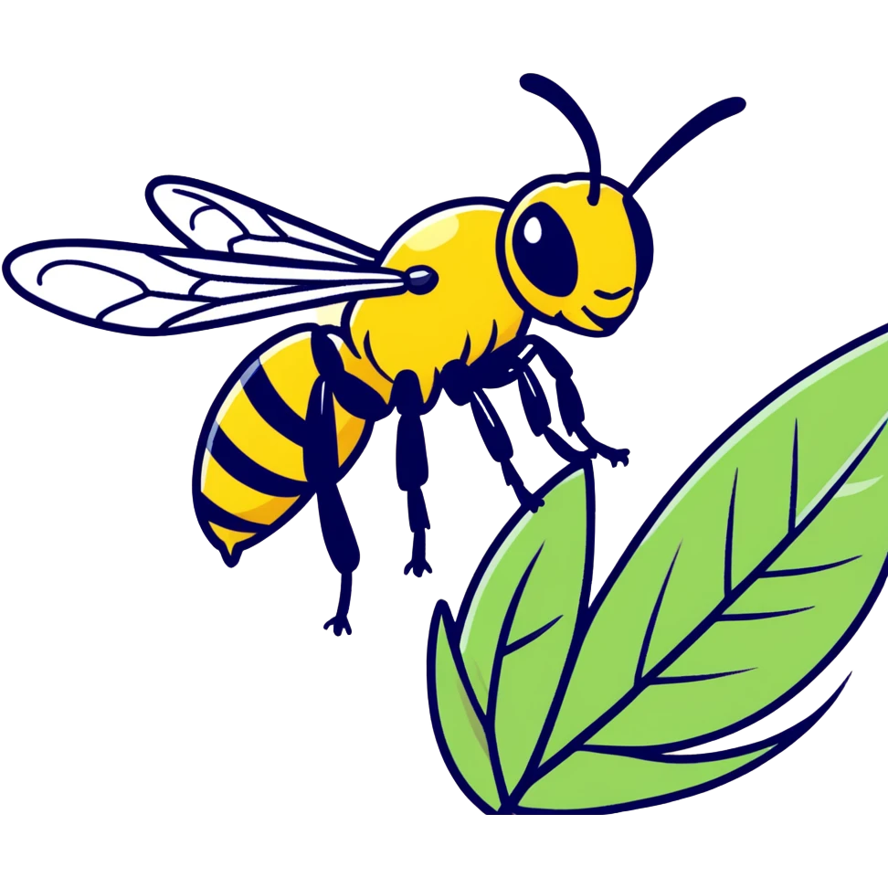 wasp in bush emoji