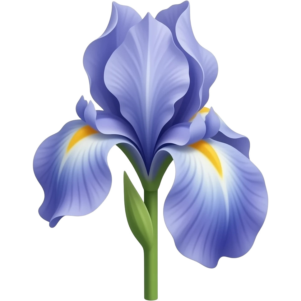 iris flower with stem emoji