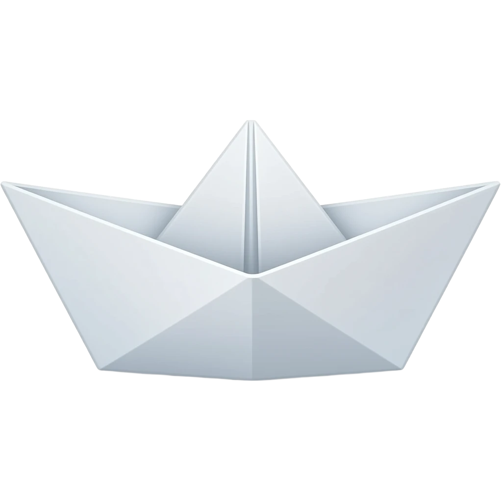 White paper boat emoji