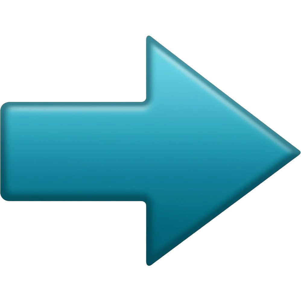 стрелка вправо темно берюзового цвета emoji