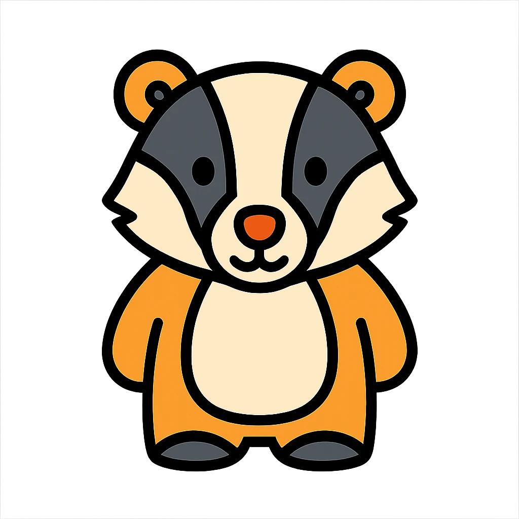 A sweet badger emoji