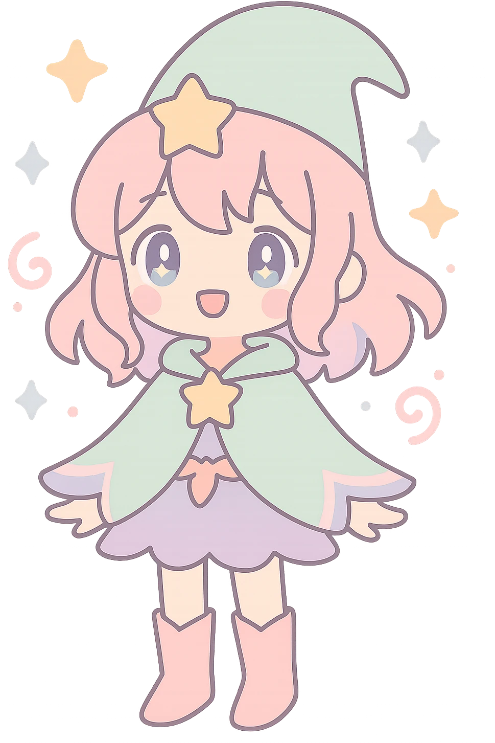 anime character, fantasy outfit, magical aura, detailed eyes, fantasy anime style emoji