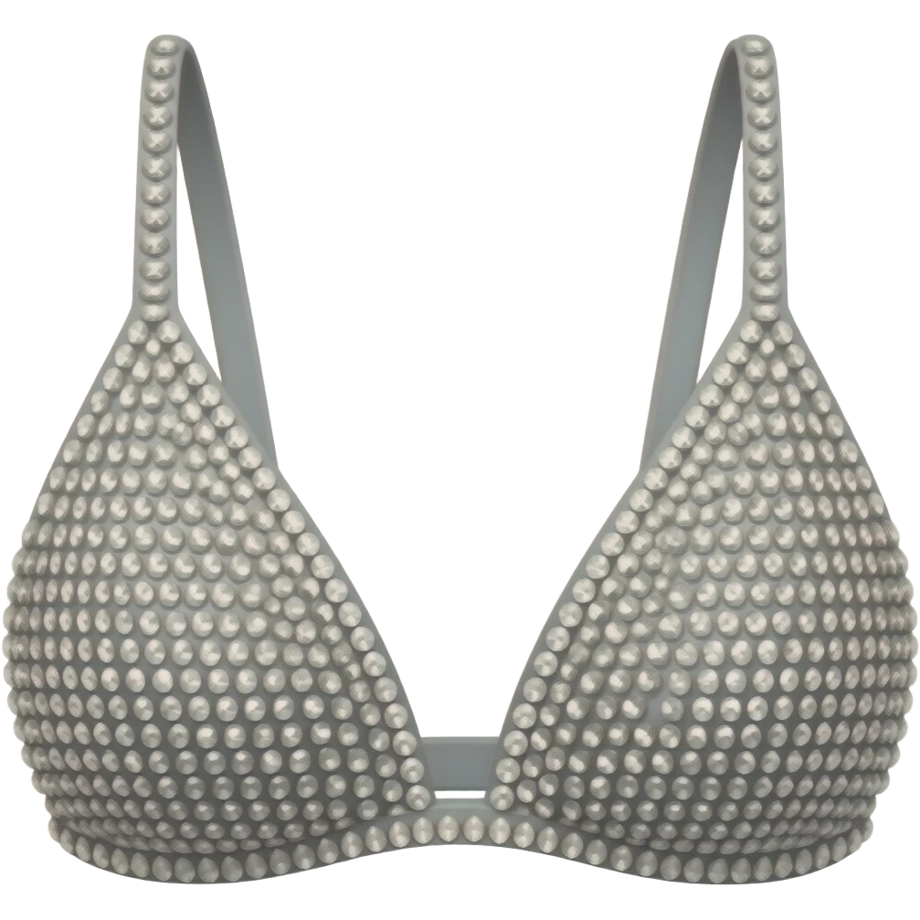 silver rhinestone bikini top no person emoji