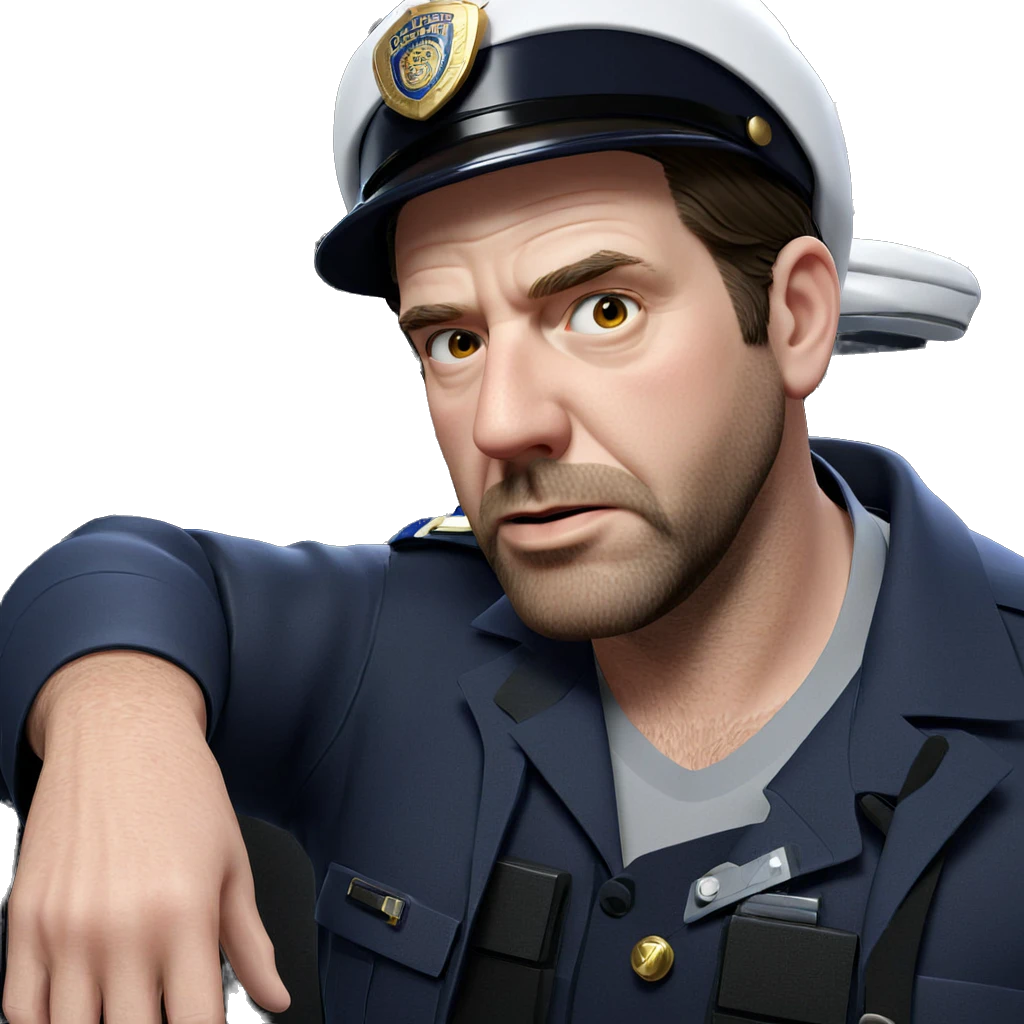 police officer with beard emoji
