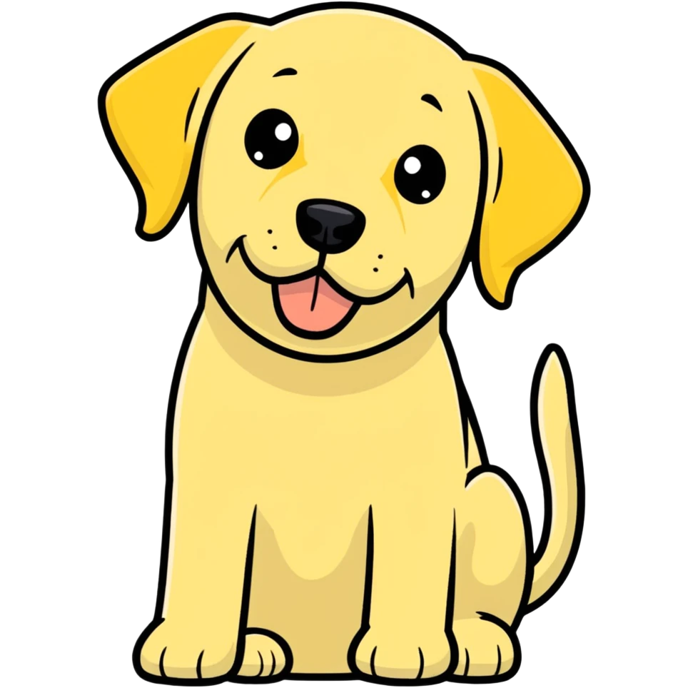 Yellow lab face  emoji