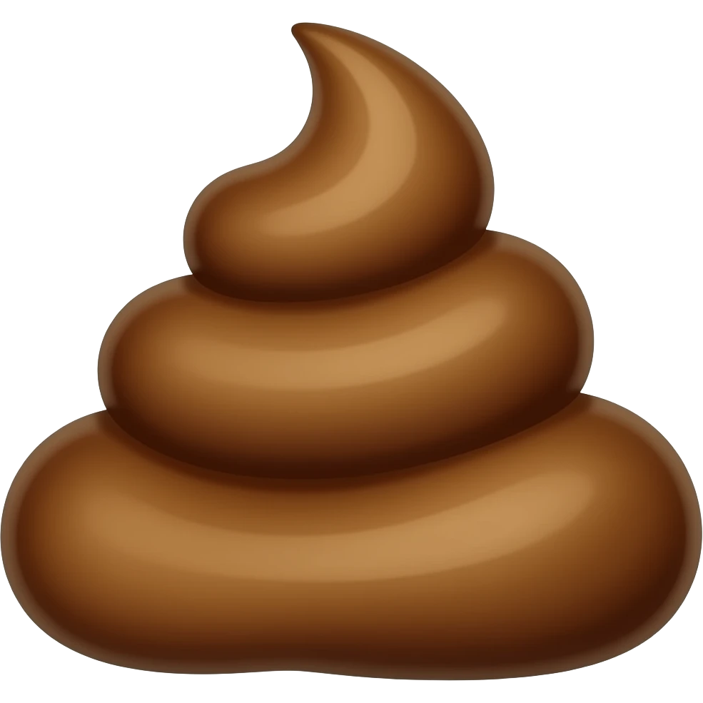 An ice cream with poop emoji
