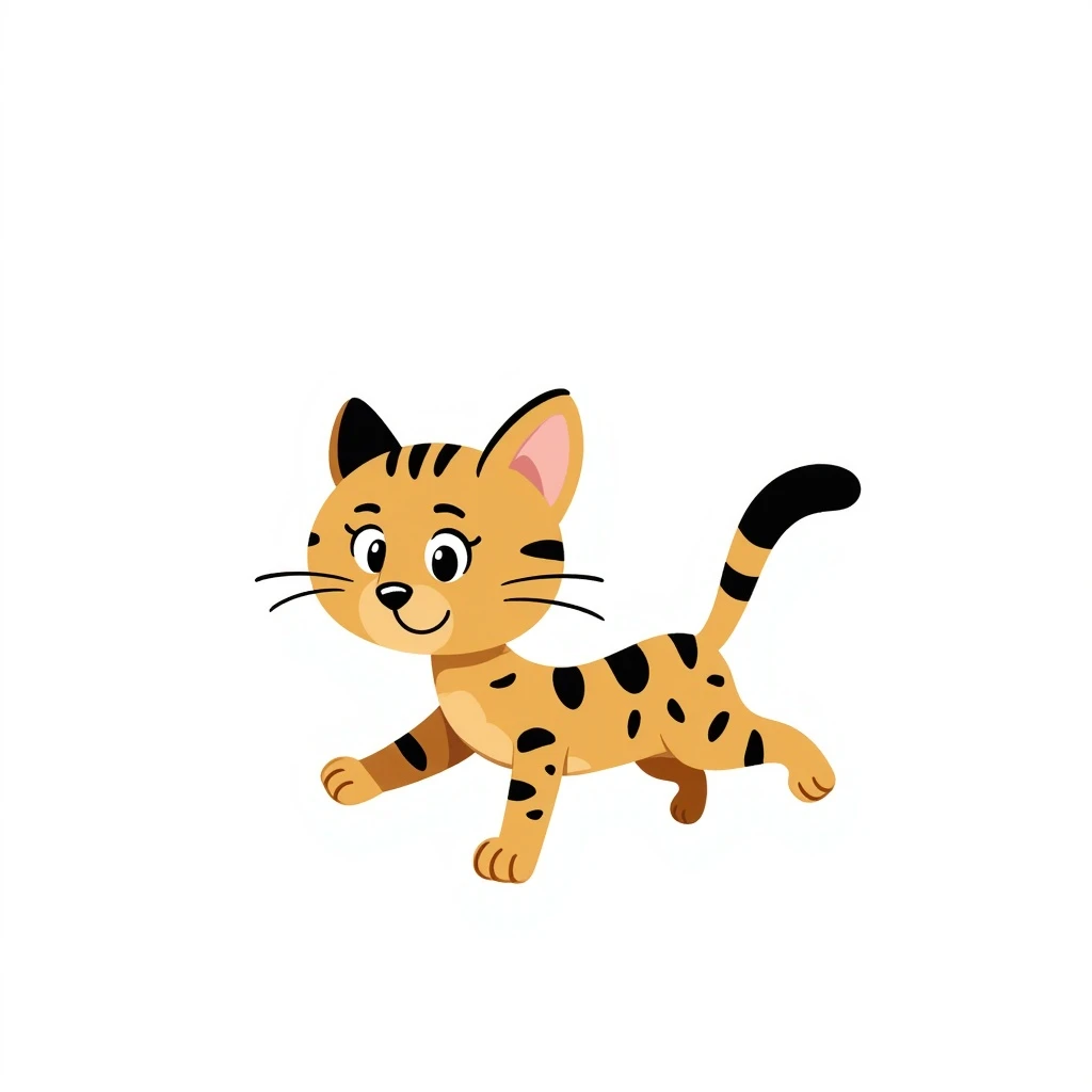A smiling Bengal cat emoji