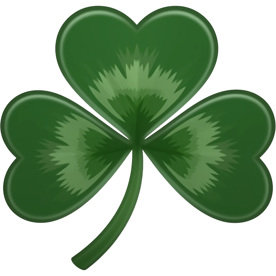 Create an 5 leaf black clover emoji