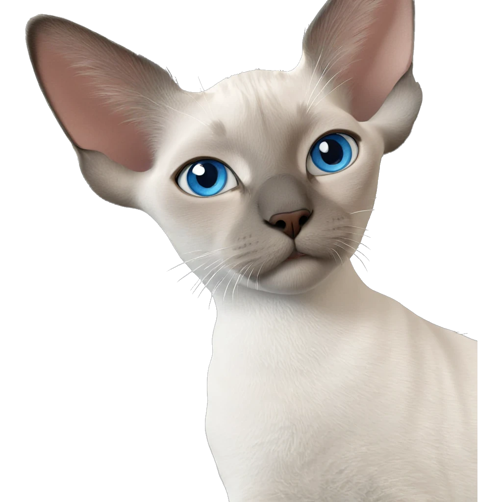 blue eyed cat gaze emoji