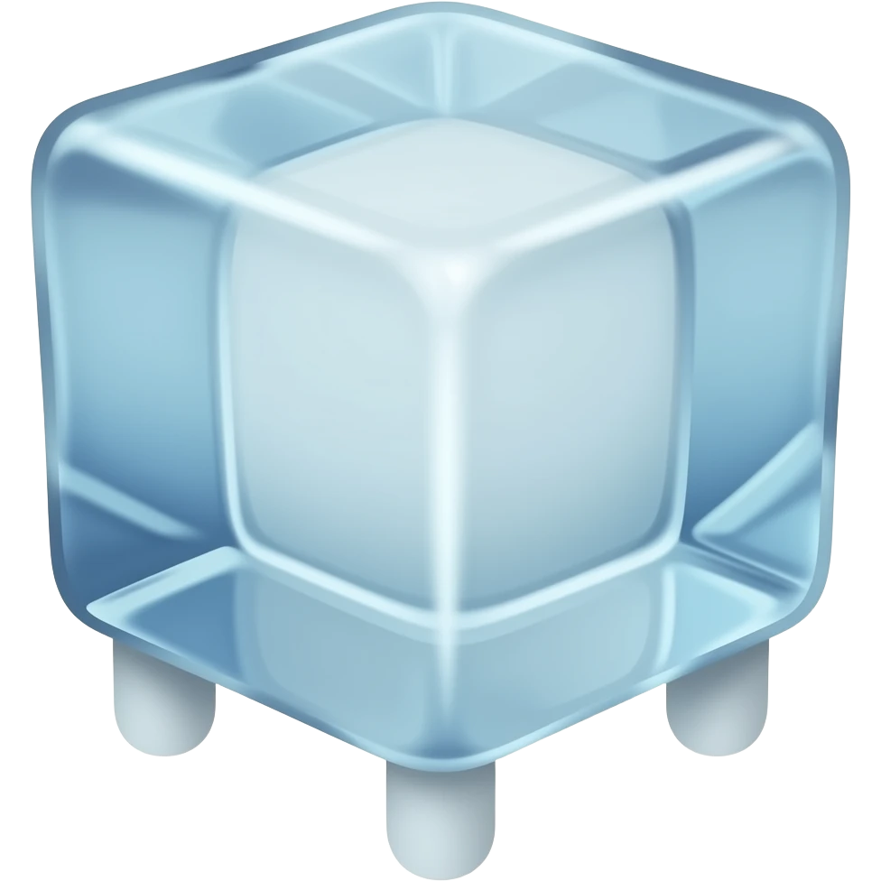 Ice cube with legs emoji