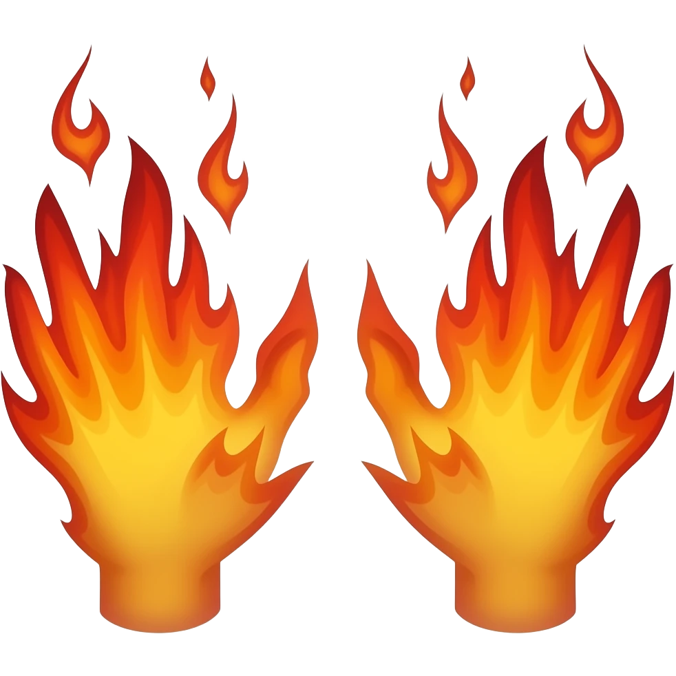 Flaming Dragon hands emoji