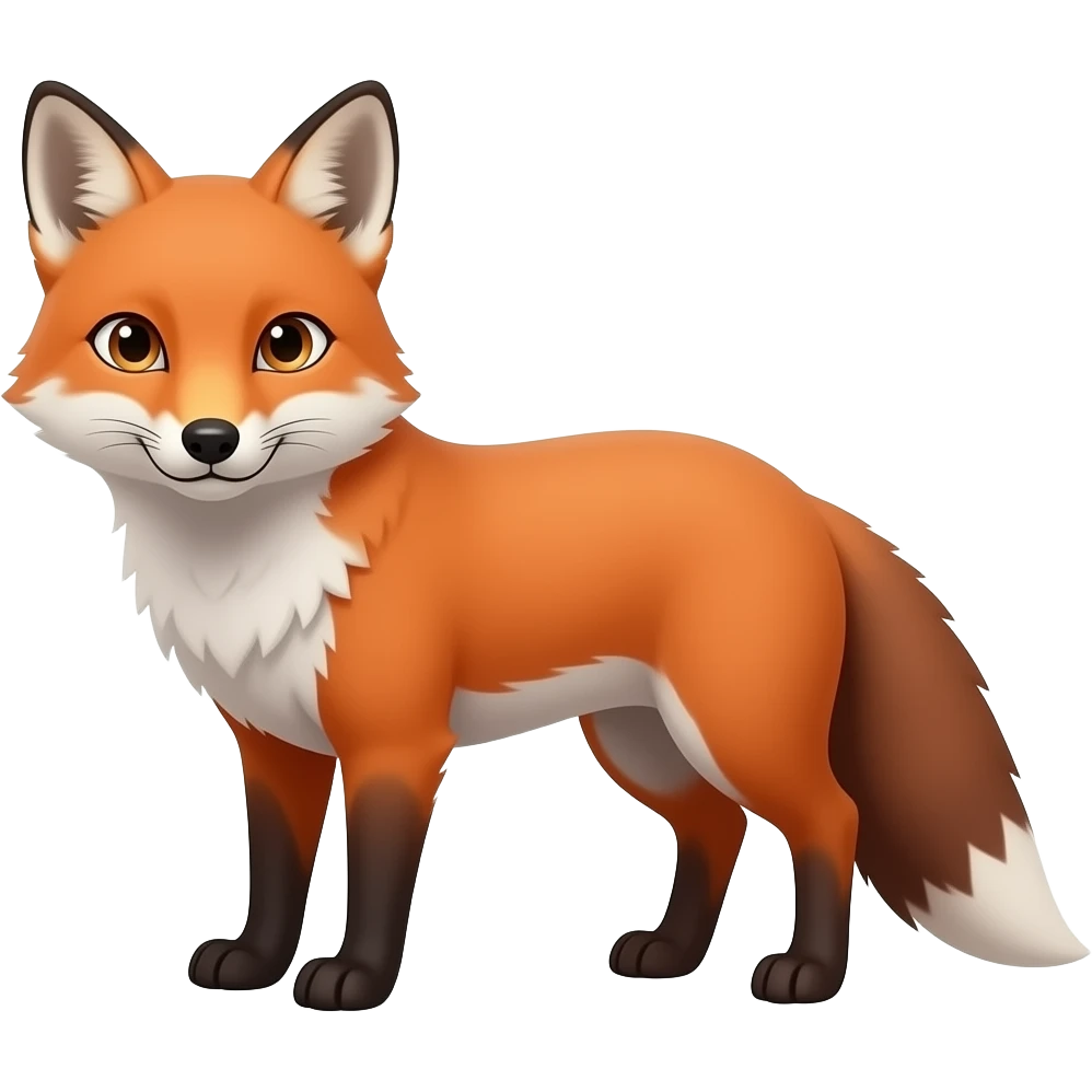 sly looking red fox emoji