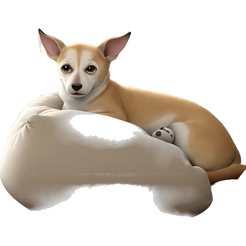 cozy animal on soft pillow emoji