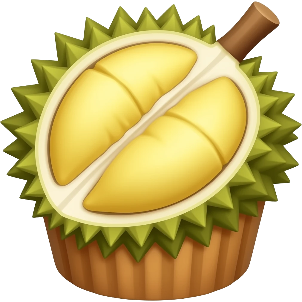durian cupcake emoji