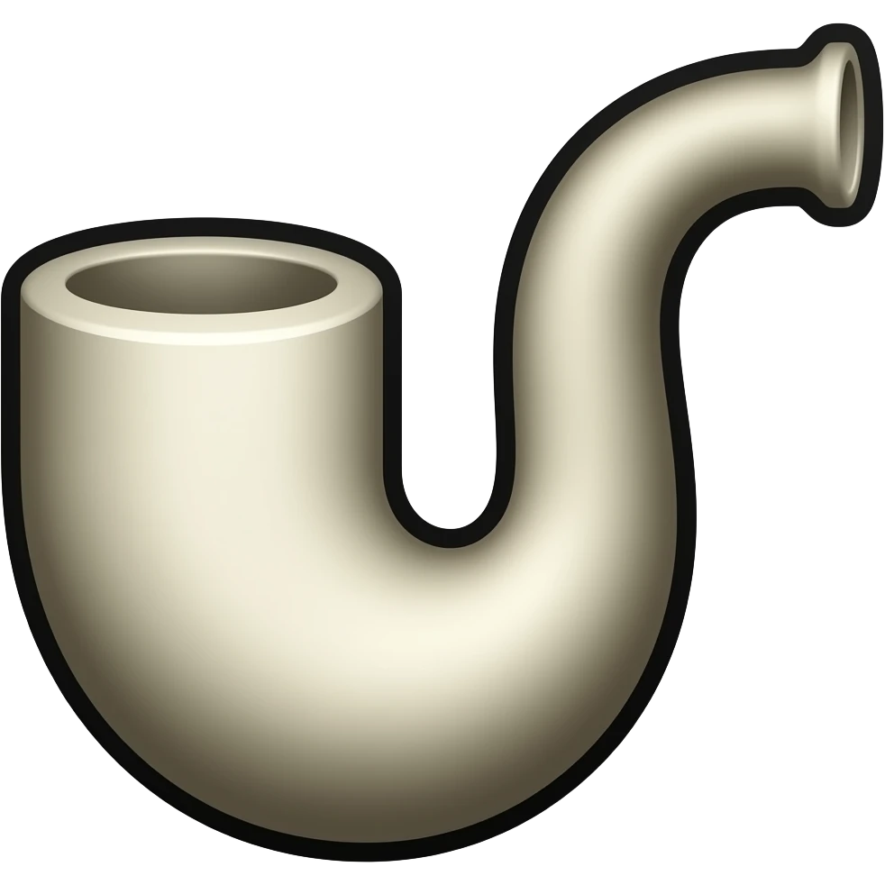 thick black outline, pipes emoji, thick black outline, simple cartoon emoji