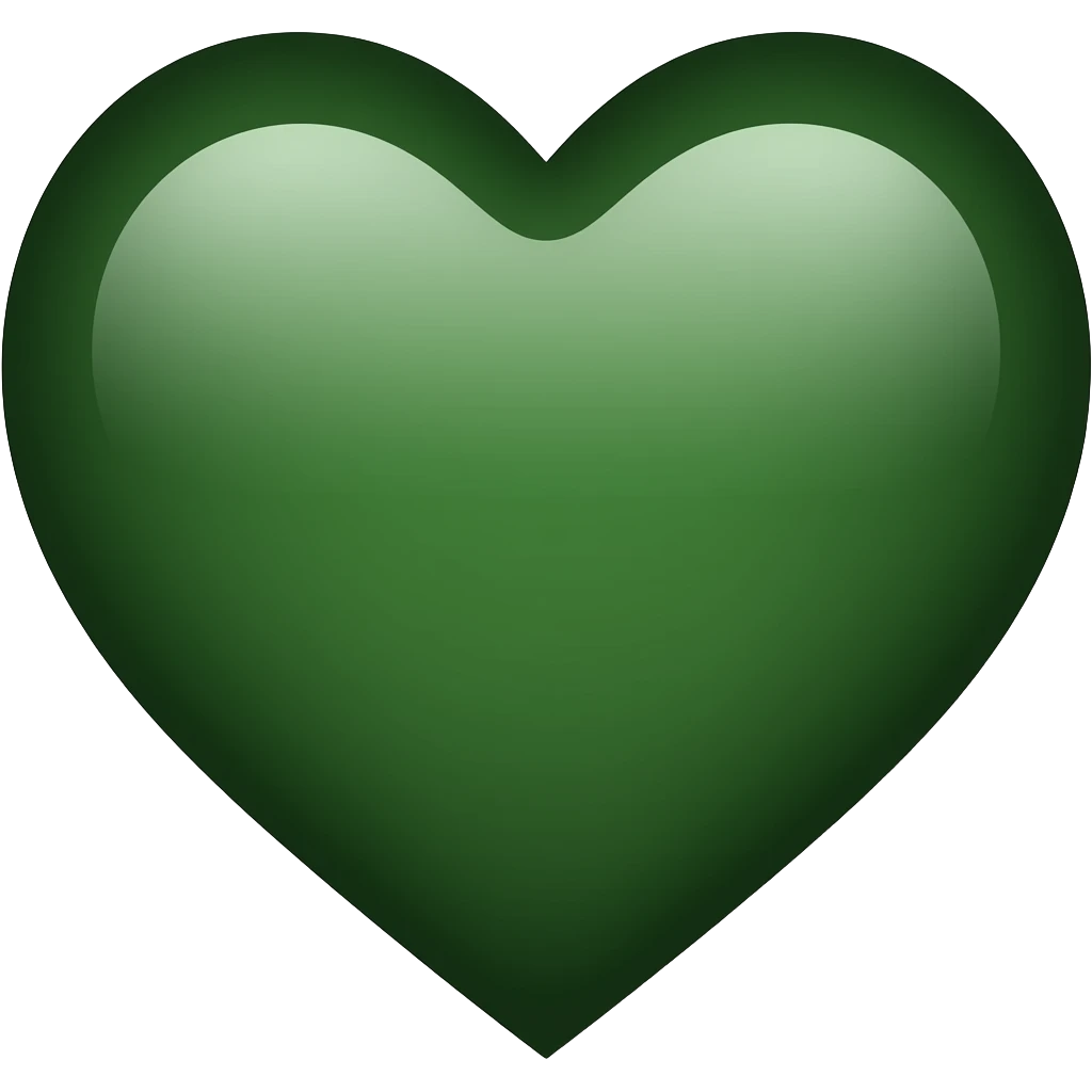 Dark green heart emoji