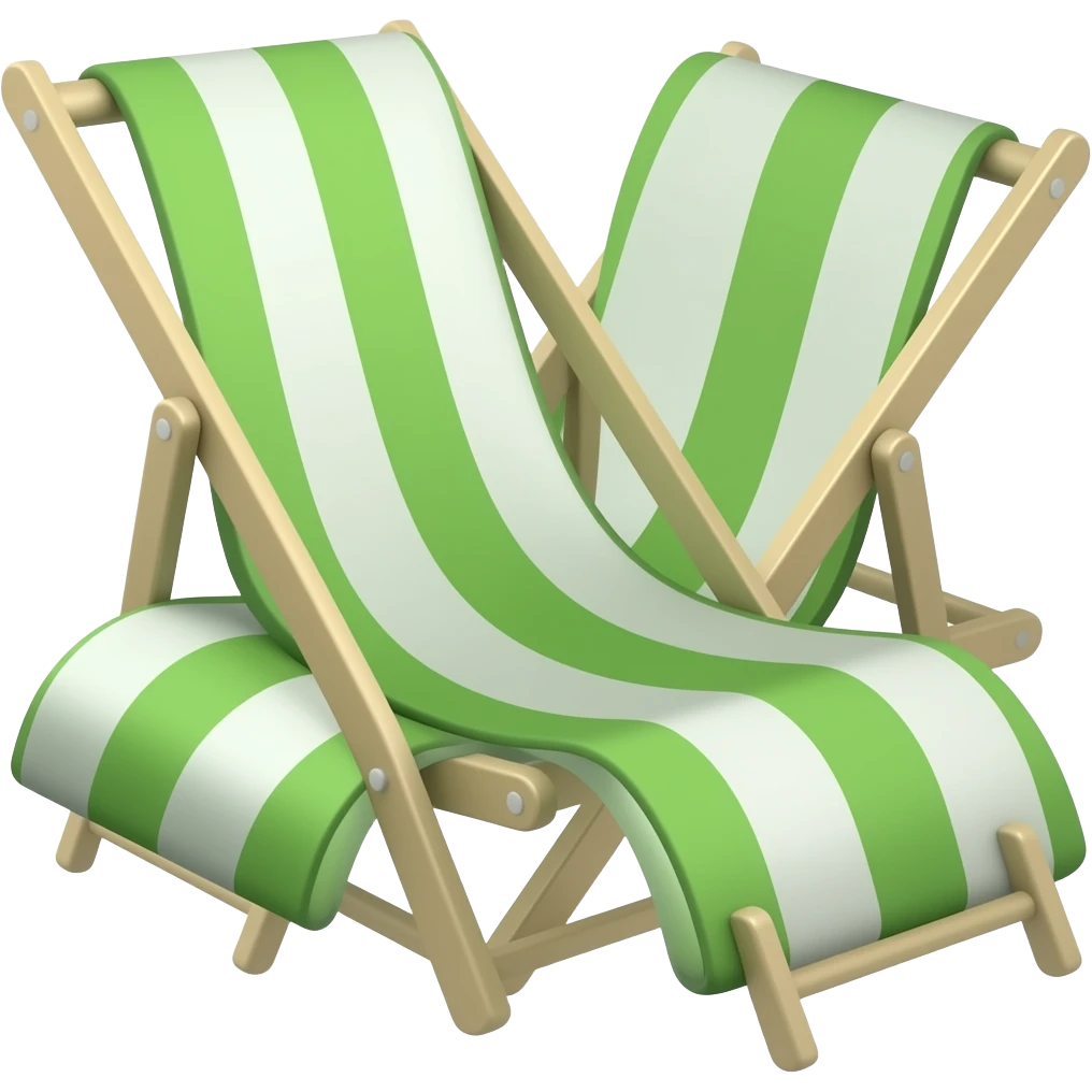 lounger in vibrant green color emoji