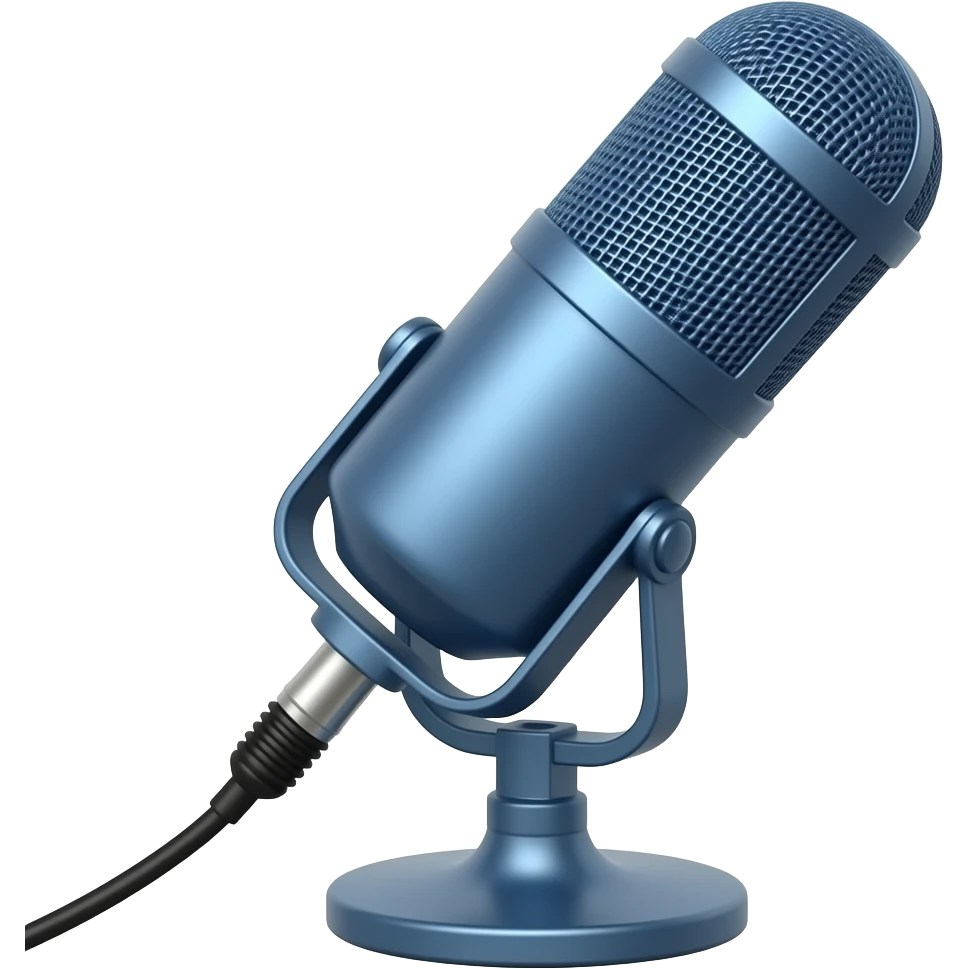 blue yeti microphone in whiteout emoji