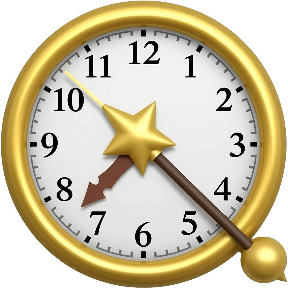 A time wand emoji