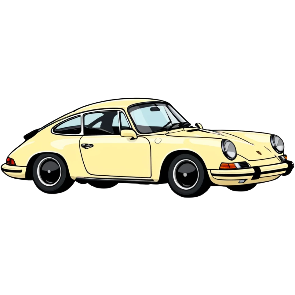 old Porsche car emoji
