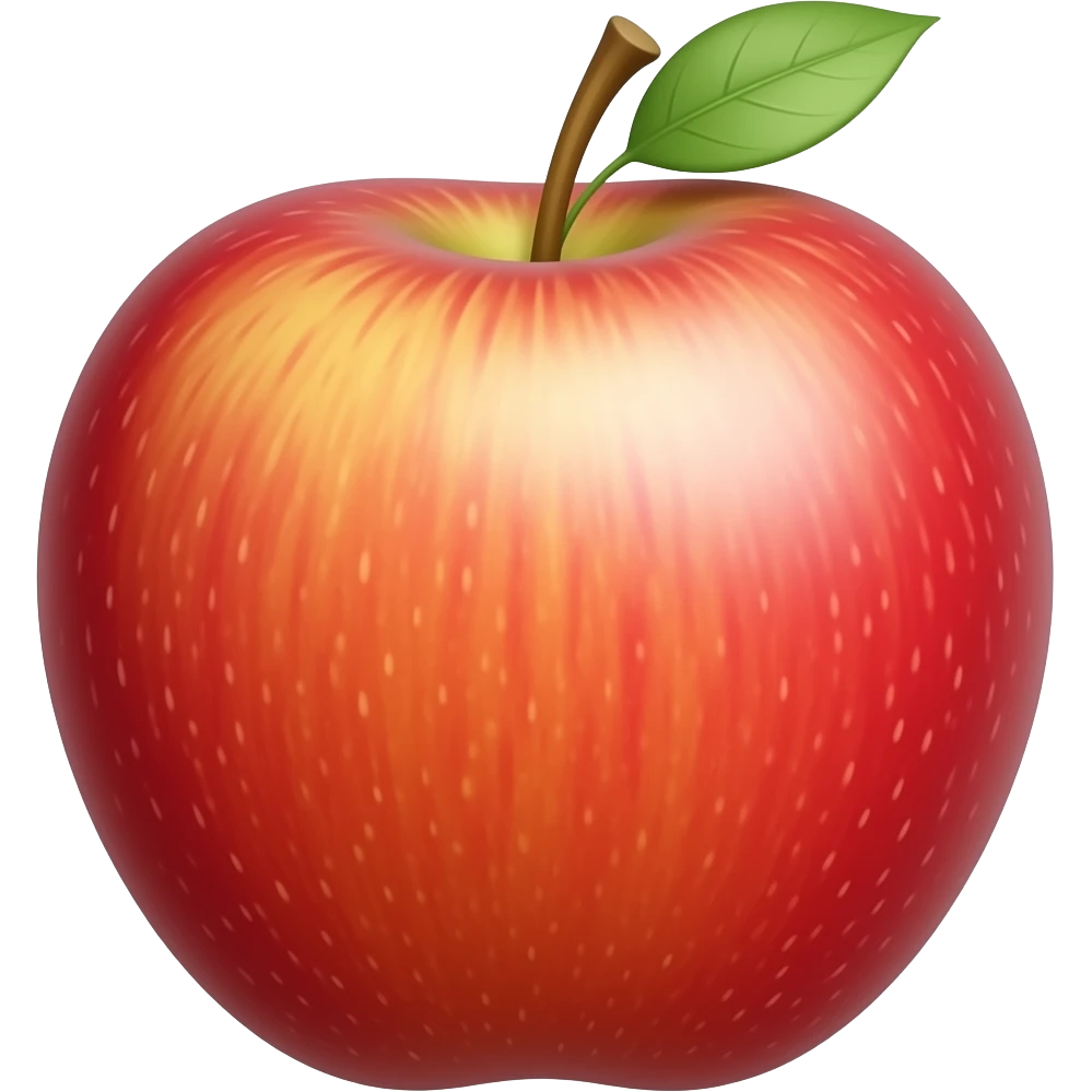 same red apple but slightly darker red color emoji