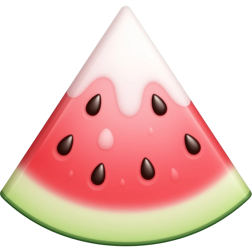beyazlaşmış karpuz dilimi emoji