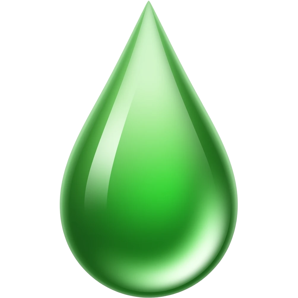 Green water drop emoji