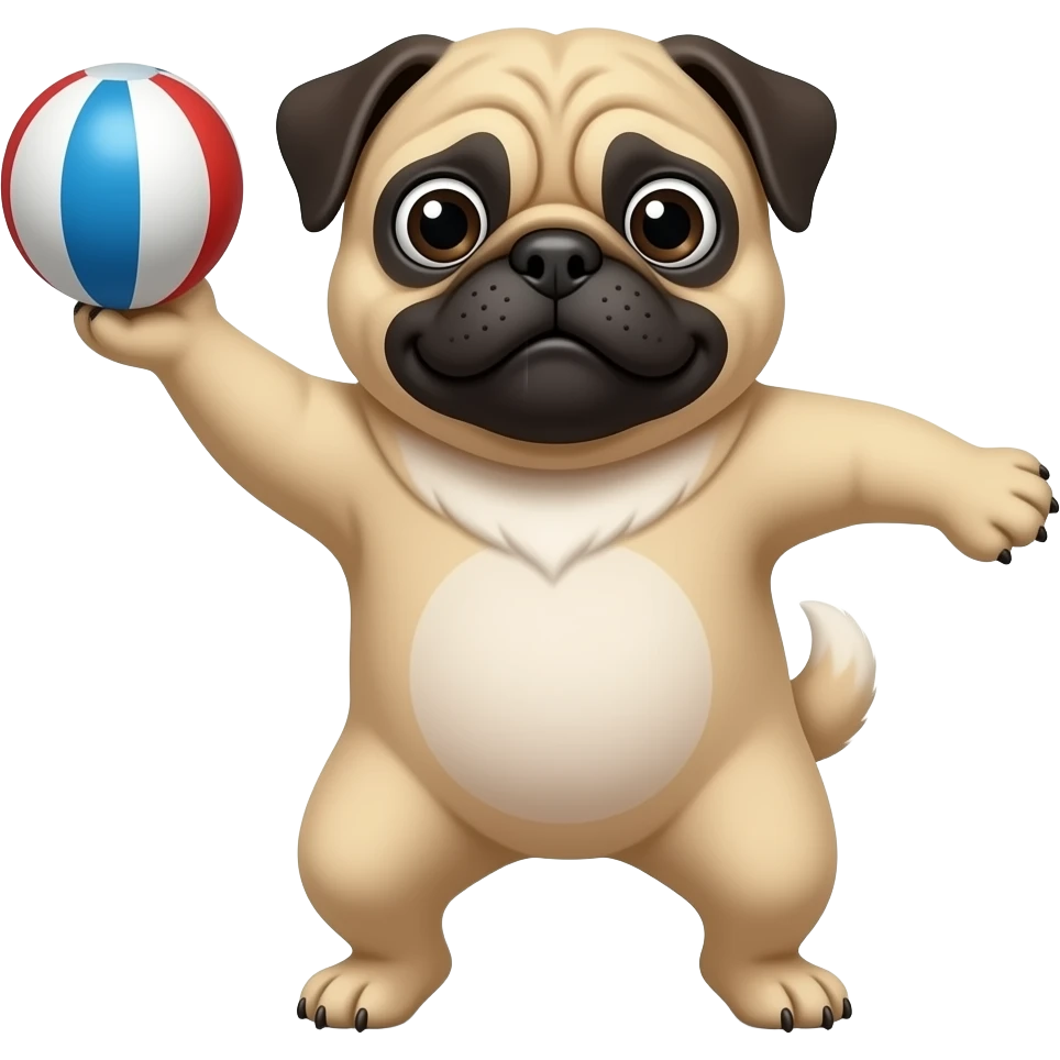 Pug  dançando  balle emoji