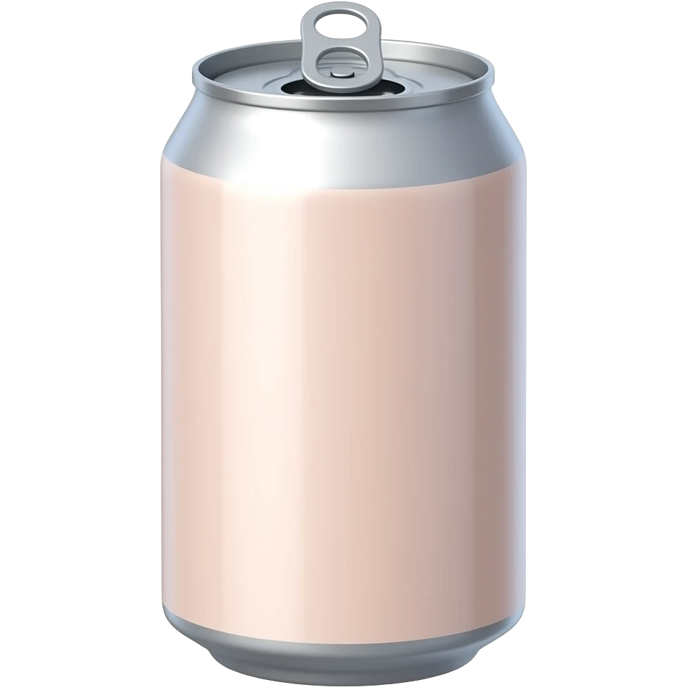 soft pastel beer can, translucent effect, matte glass emoji