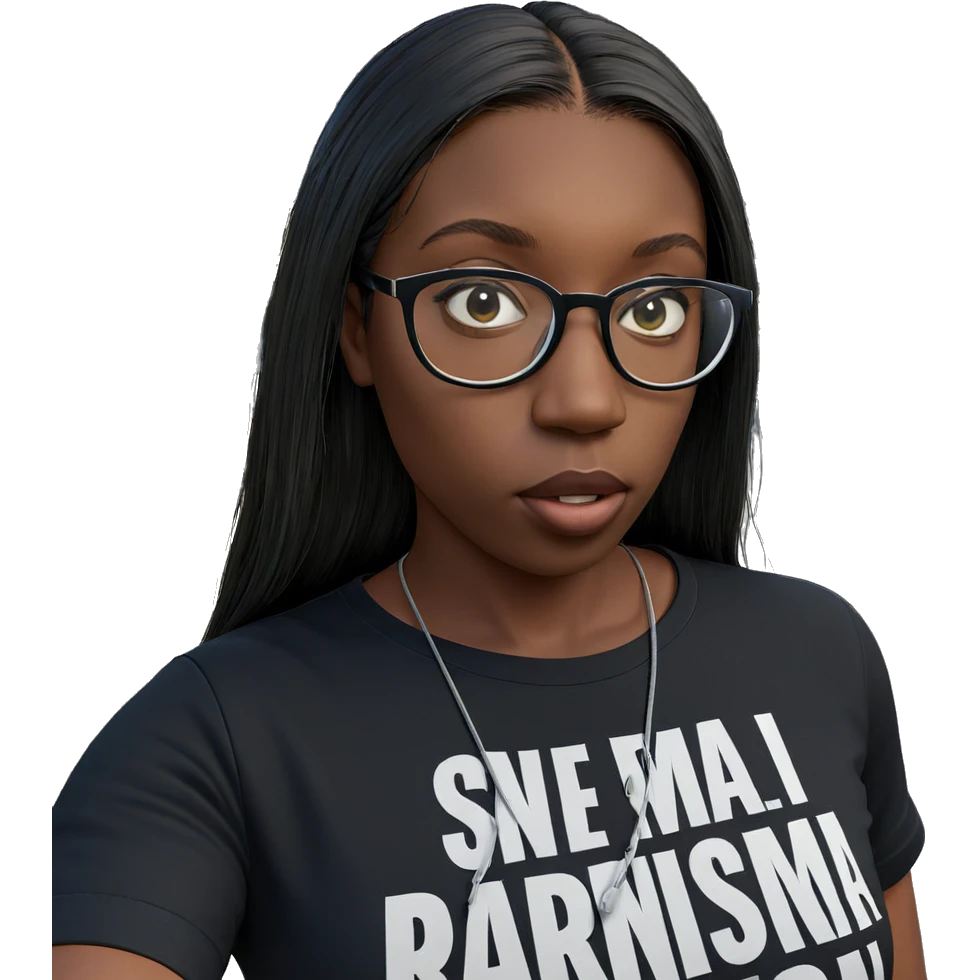 girl in black shirt outdoors emoji