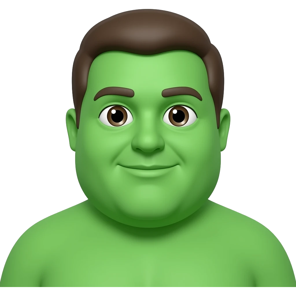 Big fat person green emoji