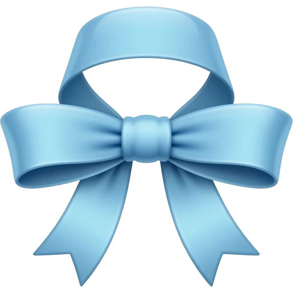 decorative blue ribbon emoji