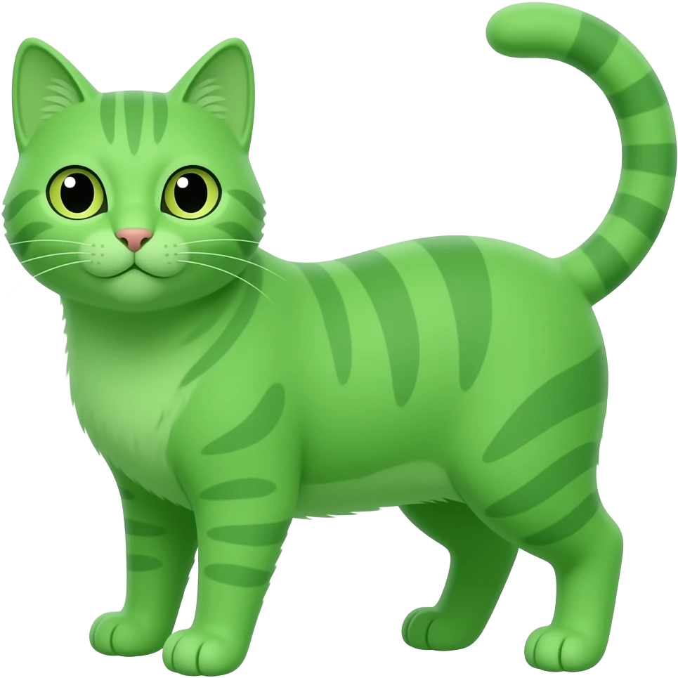 a Cat green emoji
